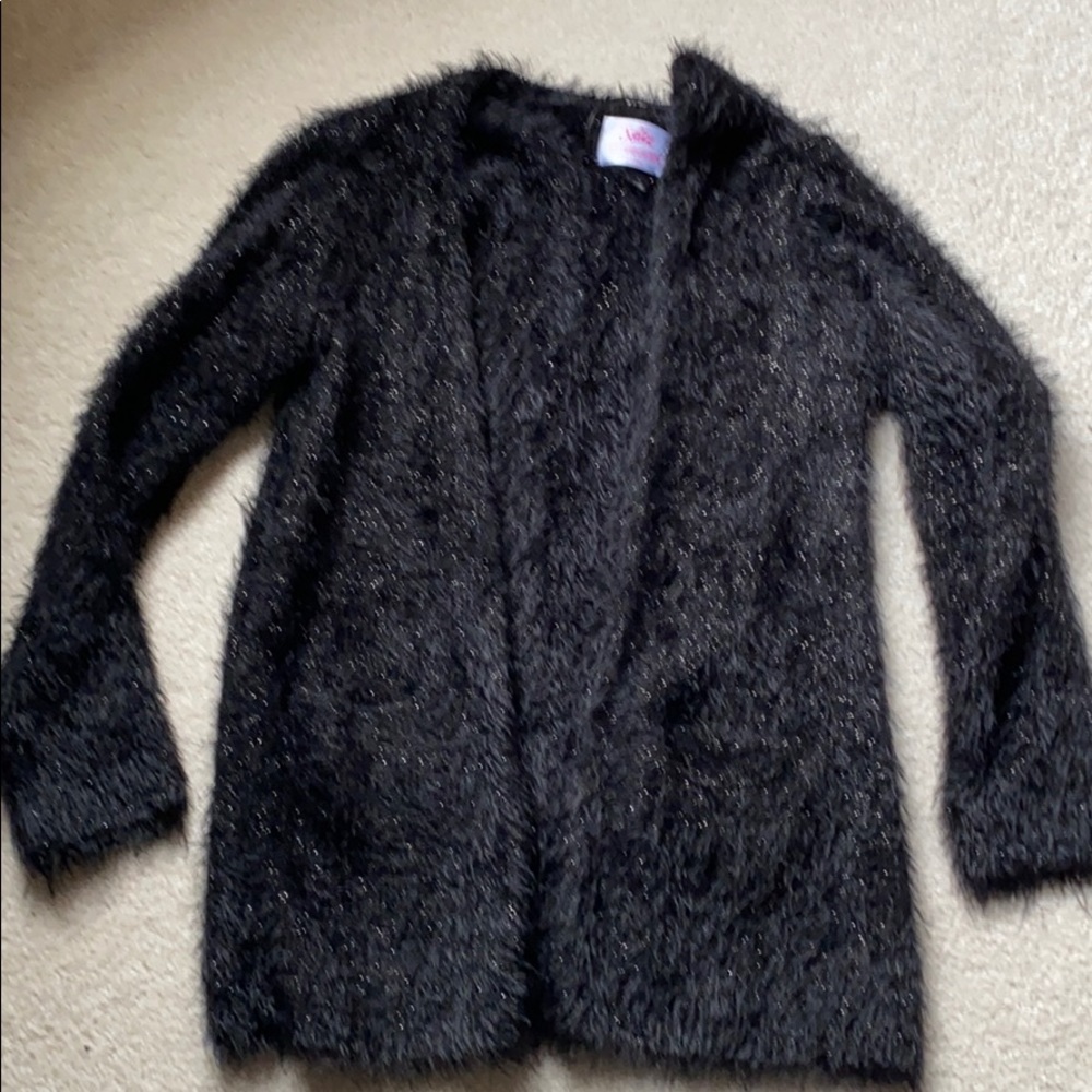 Justice black sparkle cardigan. Size 12
